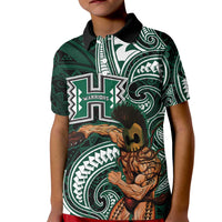 Hawaii Ikaika Warrior Football Kid Polo Shirt Polynesian Tribal Tattoo LT05 Kid Black - Polynesian Pride