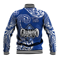 Personalised Hafa Adai Guam History and Chamorro Heritage Day Baseball Jacket Blue Latte Stone LT05 - Polynesian Pride