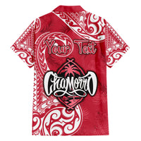 Personalised Hafa Adai Guam History and Chamorro Heritage Day Family Matching Puletasi Dress and Hawaiian Shirt Red Latte Stone LT05 - Polynesian Pride