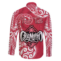 Personalised Hafa Adai Guam History and Chamorro Heritage Day Family Matching Tank Maxi Dress and Hawaiian Shirt Red Latte Stone LT05 - Polynesian Pride