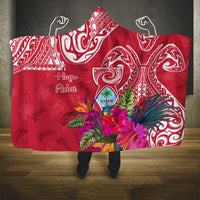 Hafa Adai Guam History and Chamorro Heritage Day Hooded Blanket Red Latte Stone LT05 One Size Red - Polynesian Pride