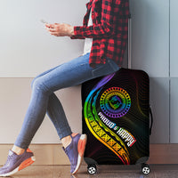 LGBT History Month Luggage Cover Proud And Happy Polynesian Dolphin LT05 - Polynesian Pride