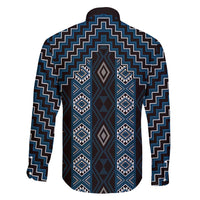New Zealand Aotearoa Family Matching Short Sleeve Bodycon Dress and Hawaiian Shirt Blue Poutama With Taniko Pattern LT05 - Polynesian Pride