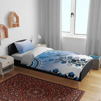 New Zealand Bedding Set Poutama Mix Blue Taniko Inspired Art LT05