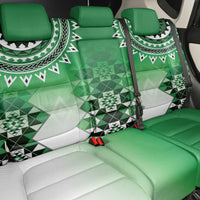New Zealand Back Car Seat Cover Poutama Mix Green Taniko Inspired Art LT05