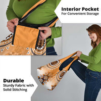 New Zealand Grocery Bag Poutama Mix Orange Taniko Inspired Art