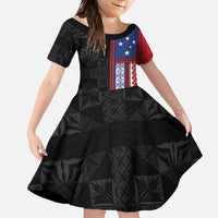 Samoa Flag Family Matching Tank Maxi Dress and Hawaiian Shirt Ula Fala With Samoan Siapo - Polynesian Pride