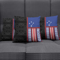 Samoa Flag Pillow Cover Ula Fala With Samoan Siapo LT05 - Polynesian Pride