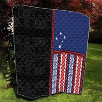 Samoa Flag Quilt Ula Fala With Samoan Siapo LT05 - Polynesian Pride