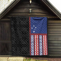 Samoa Flag Quilt Ula Fala With Samoan Siapo LT05 - Polynesian Pride