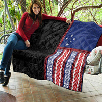 Samoa Flag Quilt Ula Fala With Samoan Siapo LT05 - Polynesian Pride