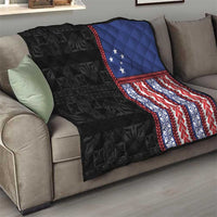 Samoa Flag Quilt Ula Fala With Samoan Siapo LT05 - Polynesian Pride