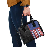 Samoa Flag Shoulder Handbag Ula Fala With Samoan Siapo LT05 - Polynesian Pride