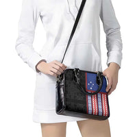 Samoa Flag Shoulder Handbag Ula Fala With Samoan Siapo LT05 - Polynesian Pride