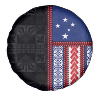 Samoa Flag Spare Tire Cover Ula Fala With Samoan Siapo LT05 - Polynesian Pride