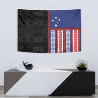 Samoa Flag Tapestry Ula Fala With Samoan Siapo LT05 - Polynesian Pride