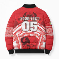 Custom Tonga Rugby Mate Ma'a Bomber Puffer Jacket Tongan Pride Unique Style LT05 - Polynesian Pride