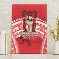 Tonga Rugby Mate Ma'a Canvas Wall Art Tongan Pride Unique Style LT05 Without Frame Red - Polynesian Pride