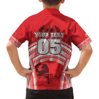 Custom Tonga Rugby Mate Ma'a Family Matching Long Sleeve Bodycon Dress and Hawaiian Shirt Tongan Pride Unique Style - Polynesian Pride