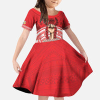 Custom Tonga Rugby Mate Ma'a Family Matching Long Sleeve Bodycon Dress and Hawaiian Shirt Tongan Pride Unique Style - Polynesian Pride