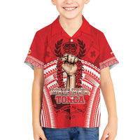 Custom Tonga Rugby Mate Ma'a Family Matching Long Sleeve Bodycon Dress and Hawaiian Shirt Tongan Pride Unique Style - Polynesian Pride