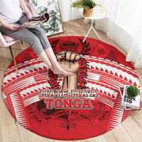 Tonga Rugby Mate Ma'a Round Carpet Tongan Pride Unique Style LT05 - Polynesian Pride