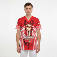 Custom Tonga Rugby Mate Ma'a Scrub Top Tongan Pride Unique Style LT05 - Polynesian Pride