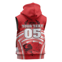 Custom Tonga Rugby Mate Ma'a Sleeveless Hoodie Tongan Pride Unique Style LT05 - Polynesian Pride