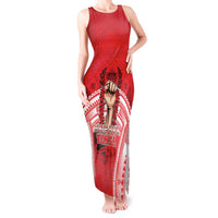 Custom Tonga Rugby Mate Ma'a Tank Maxi Dress Tongan Pride Unique Style LT05 Women Red - Polynesian Pride