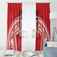 Tonga Rugby Mate Ma'a Window Curtain Tongan Pride Unique Style LT05 - Polynesian Pride