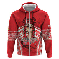 Custom Tonga Rugby Mate Ma'a Zip Hoodie Tongan Pride Unique Style - Polynesian Pride