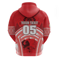 Custom Tonga Rugby Mate Ma'a Zip Hoodie Tongan Pride Unique Style - Polynesian Pride