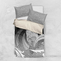 New Zealand Aotearoa Ruru Bedding Set Maori Fern Art Black