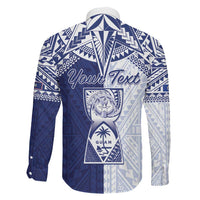 Personalised Northern Mariana Islands And Guam Family Matching Mermaid Dress and Hawaiian Shirt Latte Stone With Tribal Pattern