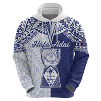 Personalised Northern Mariana Islands And Guam Hoodie Latte Stone With Tribal Pattern