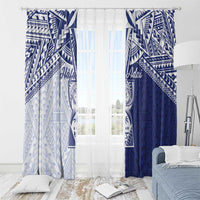 Northern Mariana Islands And Guam Window Curtain Latte Stone With Tribal Pattern