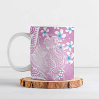 Polynesian Jellyfish Ceramic Mug With Plumeria Pink LT05 Pink - Polynesian Pride