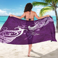 Fibromyalgia Awareness Sarong Polynesian Purple Ribbon