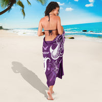 Fibromyalgia Awareness Sarong Polynesian Purple Ribbon