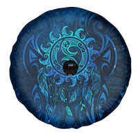 New Zealand Dream Catcher Spare Tire Cover Maori Koru Pattern Blue Version