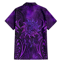 New Zealand Dream Catcher Family Matching Long Sleeve Bodycon Dress and Hawaiian Shirt Maori Koru Pattern Purple Version LT05 - Polynesian Pride