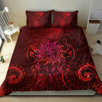 New Zealand Dream Catcher Bedding Set Maori Koru Pattern Red Version