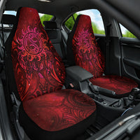 New Zealand Dream Catcher Car Seat Cover Maori Koru Pattern Red Version