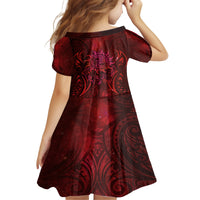 New Zealand Dream Catcher Family Matching Off Shoulder Maxi Dress and Hawaiian Shirt Maori Koru Pattern Red Version LT05 - Polynesian Pride