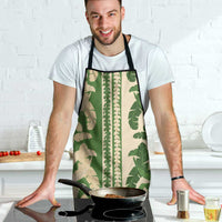 Hawaii Pua Kenikeni Lei Apron With Lau Maia Green LT05 - Polynesian Pride