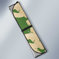 Hawaii Pua Kenikeni Lei Auto Sun Shade With Lau Maia Green LT05 - Polynesian Pride