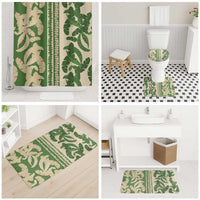 Hawaii Pua Kenikeni Lei Bathroom Set With Lau Maia Green LT05 - Polynesian Pride