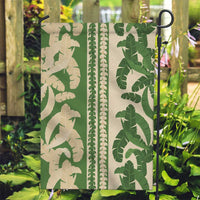 Hawaii Pua Kenikeni Lei Garden Flag With Lau Maia Green LT05 Garden Flag Green - Polynesian Pride
