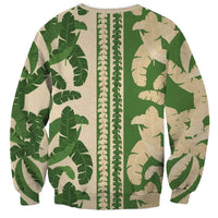 Hawaii Pua Kenikeni Lei Sweatshirt With Lau Maia Green LT05 - Polynesian Pride