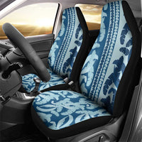 Hawaii Pua Kenikeni Lei Car Seat Cover With Lau Maia Royal Blue LT05 - Polynesian Pride